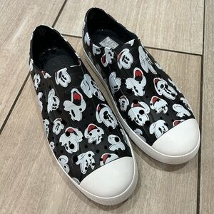 Disney Parks Native Jefferson Mickey Mouse Black Slip On Shoes Slides Unisex W11